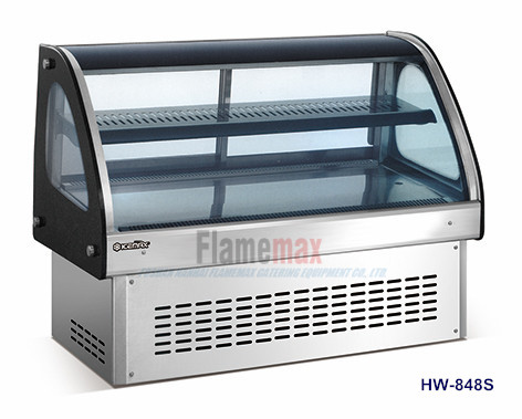 HW-848 Cruved Glass Cooling Showcase(Spray Paint)