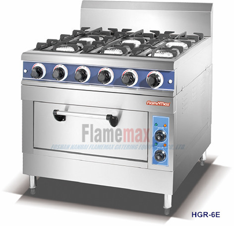 HGR-6E 6-Burner Gas Range with Electric Oven