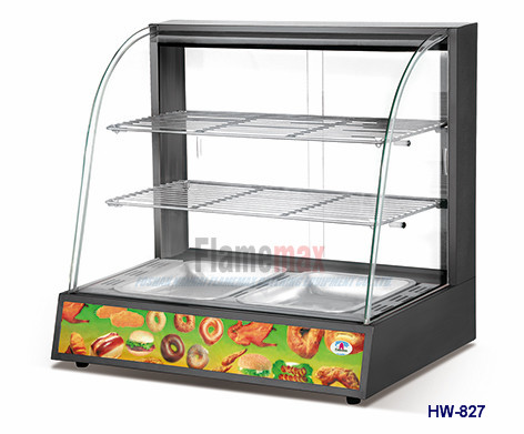 HW-827 Curved glass warming showcase