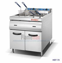 HEF-90 2-Tank 4-Basket Electric Fryer with Cabinet