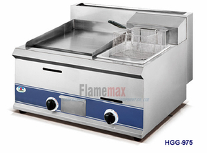 HGG-975 gas griddle with gas fryer