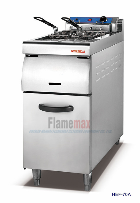 HEF-90A 1-Tank 2-Basket Electric Fryer with Cabinet