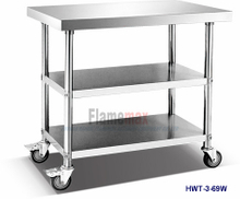 HWT-3-79W 3-deck mobile working table