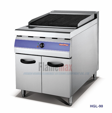 HEL-90 Electric Lava Rock Grill with Cabinet