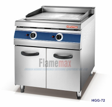 HGG-92 Gas Half-Grooved Griddle with Cabinet