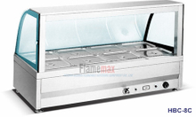 HBC-10C 10-Pan Hot Food Display(curved glass)