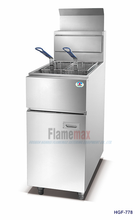 HGF-70A-1 New 1-Tank 1-Basbet Commerical Gas Fryer
